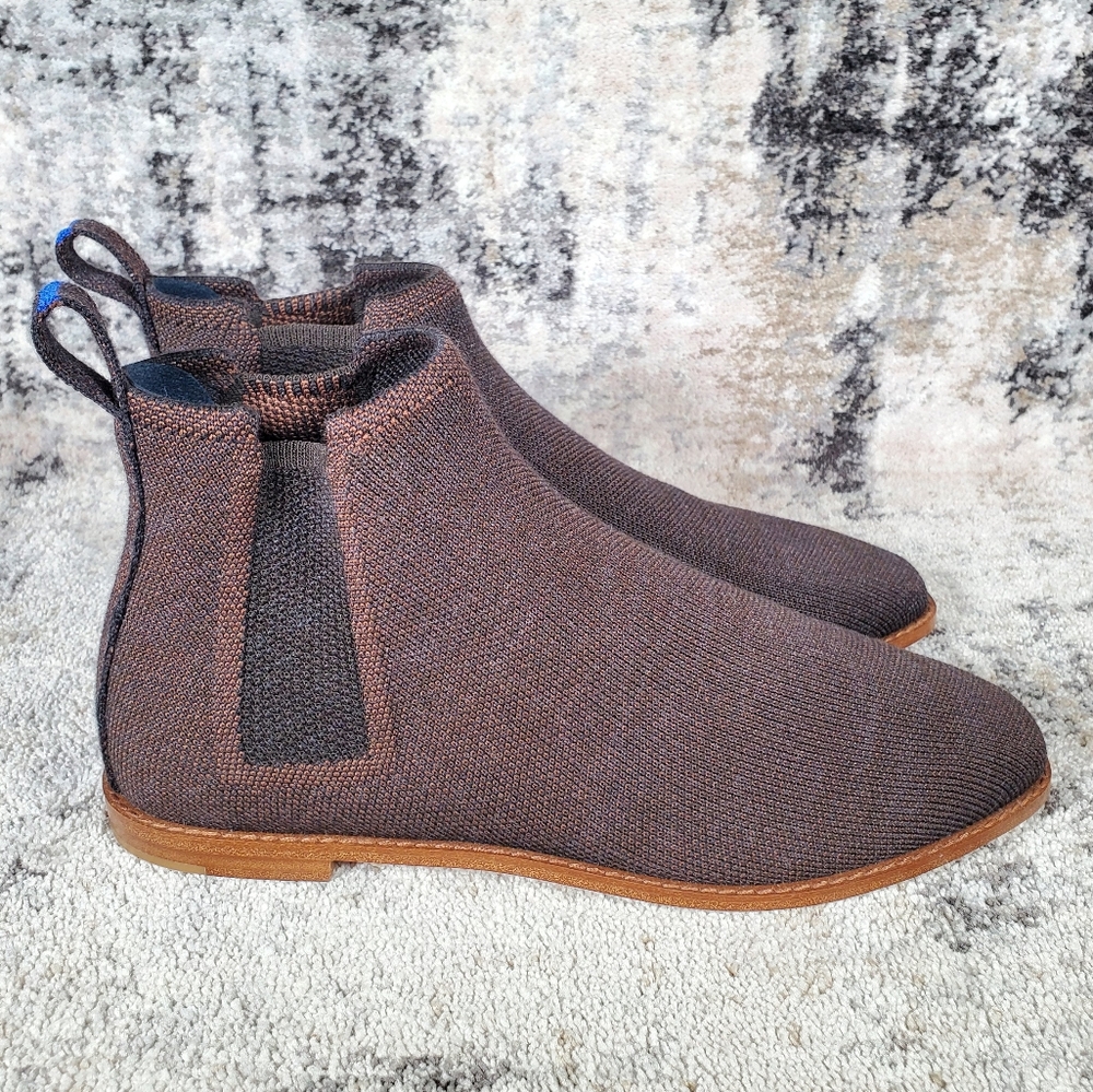 Rothy's Women's The Merino Ankle Boot Cacao Brown Size 8.5